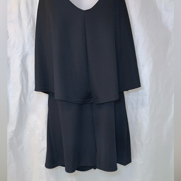 Black US 12 PLUS STEPHANIE DOUBLE LAYER PLAYSUIT - Picture 5 of 15